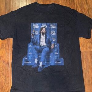 Black Graphic Short Sleeve Tee with Striking Design